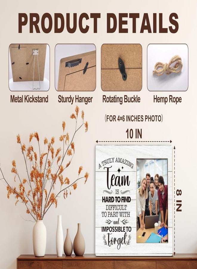 BXVRT Appreciation Photo Frame, 8x10 Inch, Wooden, Rustic, Thank You Gifts for Boss, Employee, Team, Office Decor - Image 2